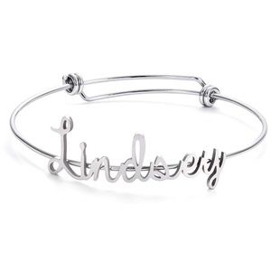 ✨LINDSEY SILVER ADJUSTABLE NAME BRACELET  *NWT*